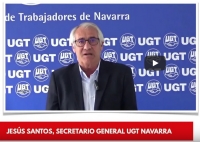 1º mayo: rueda de prensa de Jesús Santos, Secretario General de UGT Navarra