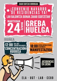 Dependencia Navarra. Residencias a la huelga el 24 de marzo.