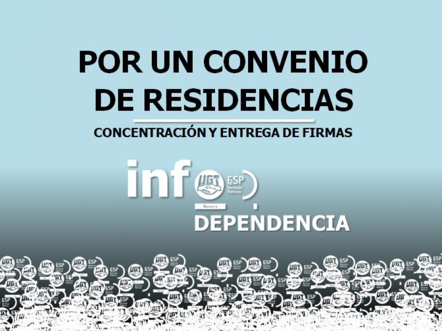 Residencias. UGT reclama un Convenio de Residencias de Navarra junto a ELA, LAB y CCOO.