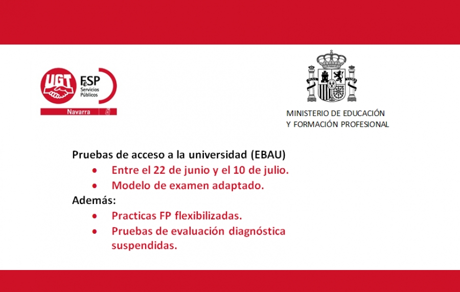 EBAU: cambios aprobados para las pruebas de acceso a la Universidad.