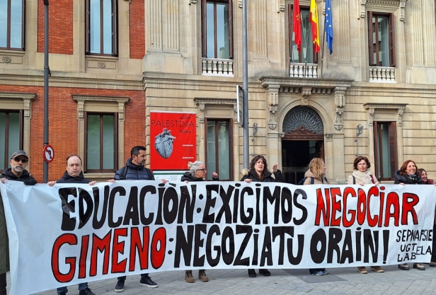 Concertada Navarra. Más de mil trabajadores y trabajadoras contra el inmovilismo de Gimeno y las patronales.