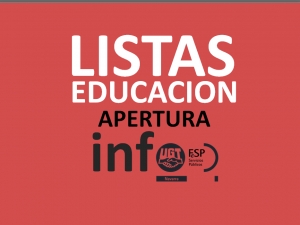 Educacion Navarra. Apertura de listas específicas en mayo 2021.