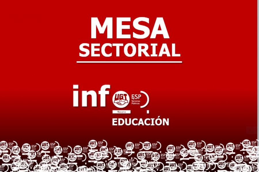 Educacion Navarra. Mesa sectorial de 26 de noviembre de 2021.