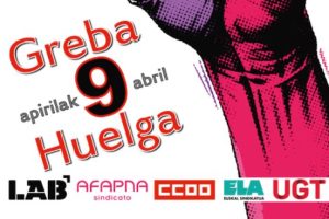 9abril. Huelga por unos servicios públicos de calidad.