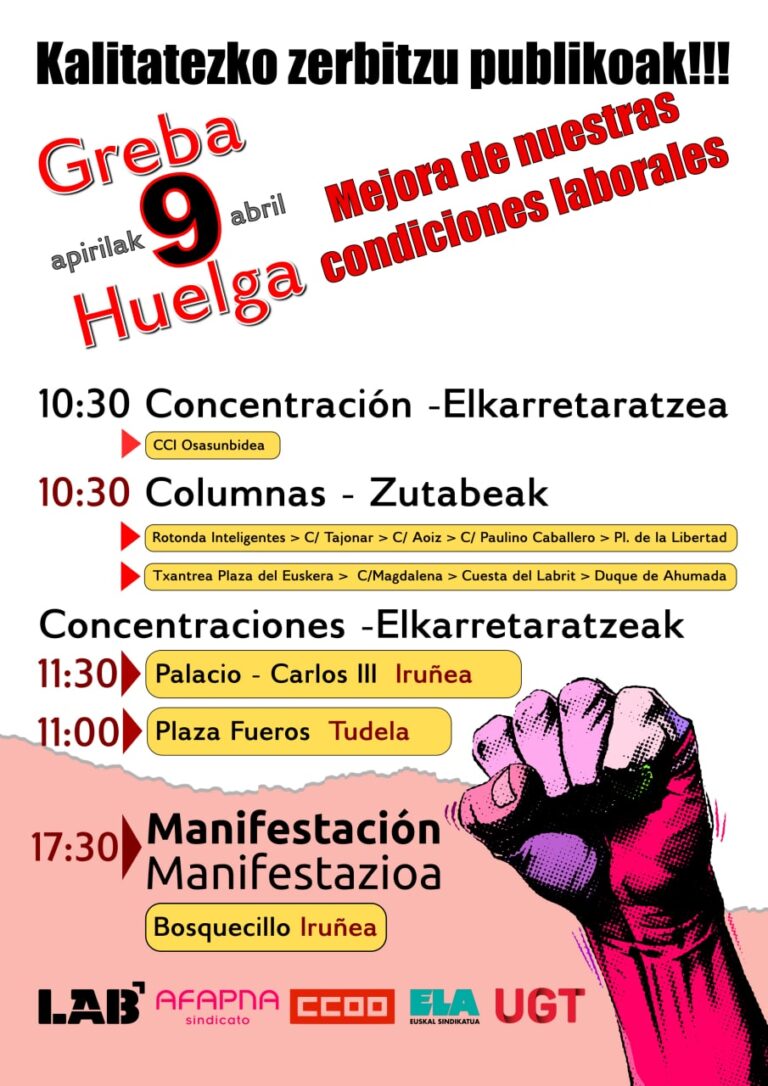 Lee más sobre el artículo Huelga 9 de abril