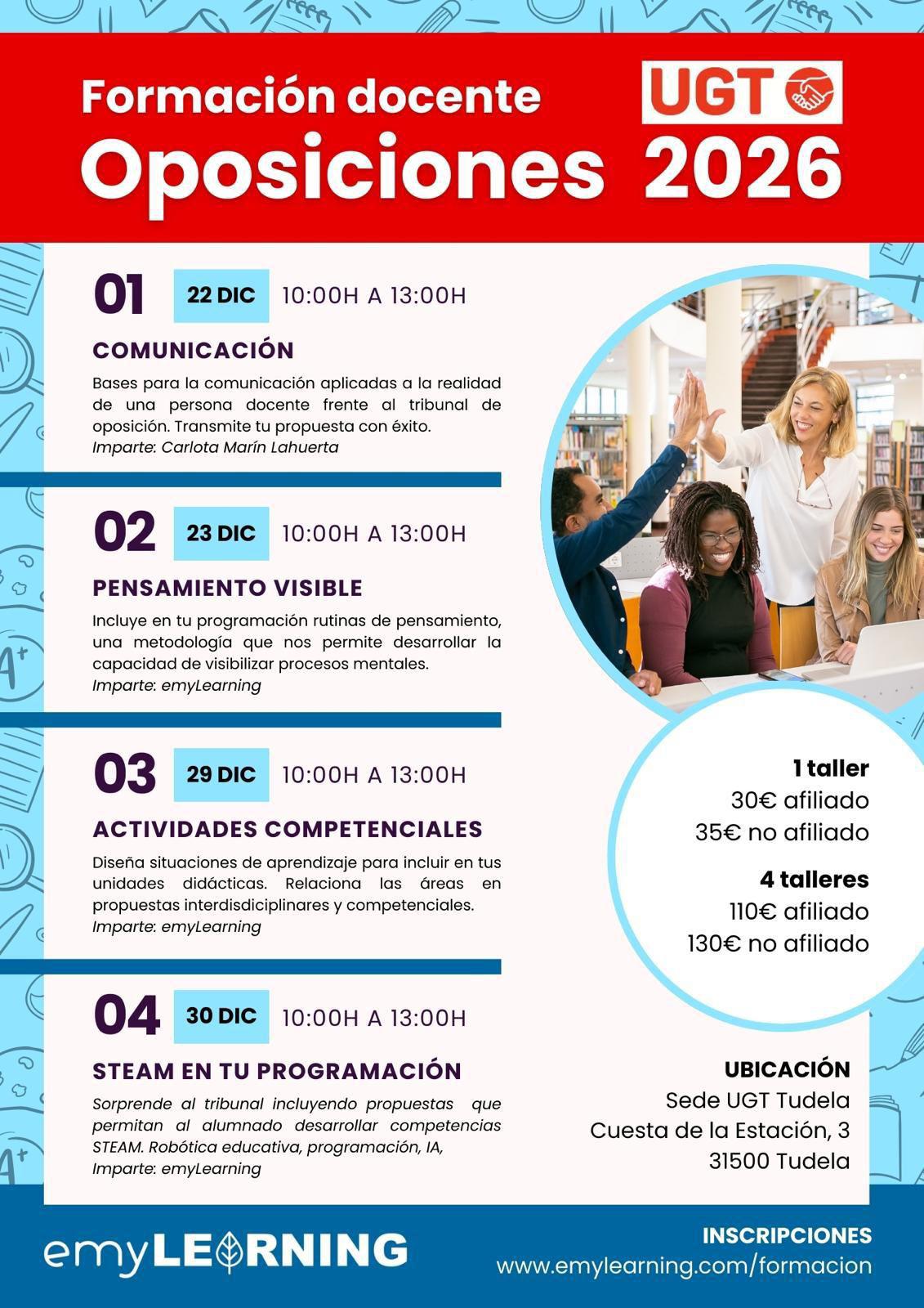 Prepara la OPE2026: talleres específicos. Últimos días para apuntarse.