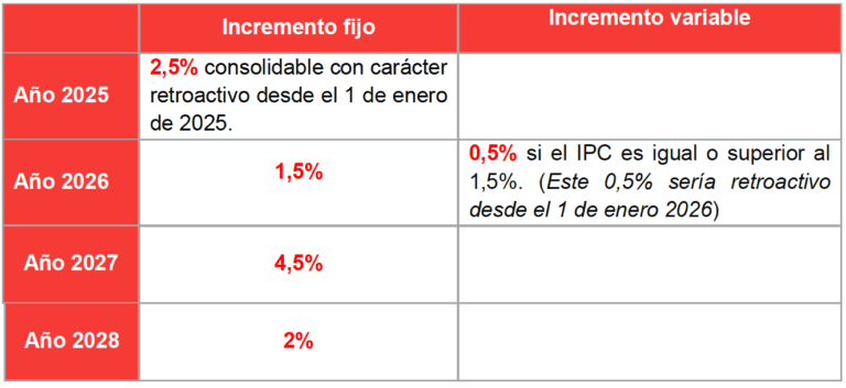 Lee más sobre el artículo Los trabajadores y trabajadoras de la Enseñanza Concertada percibirán los mismos incrementos salariales que el personal del sector público. 