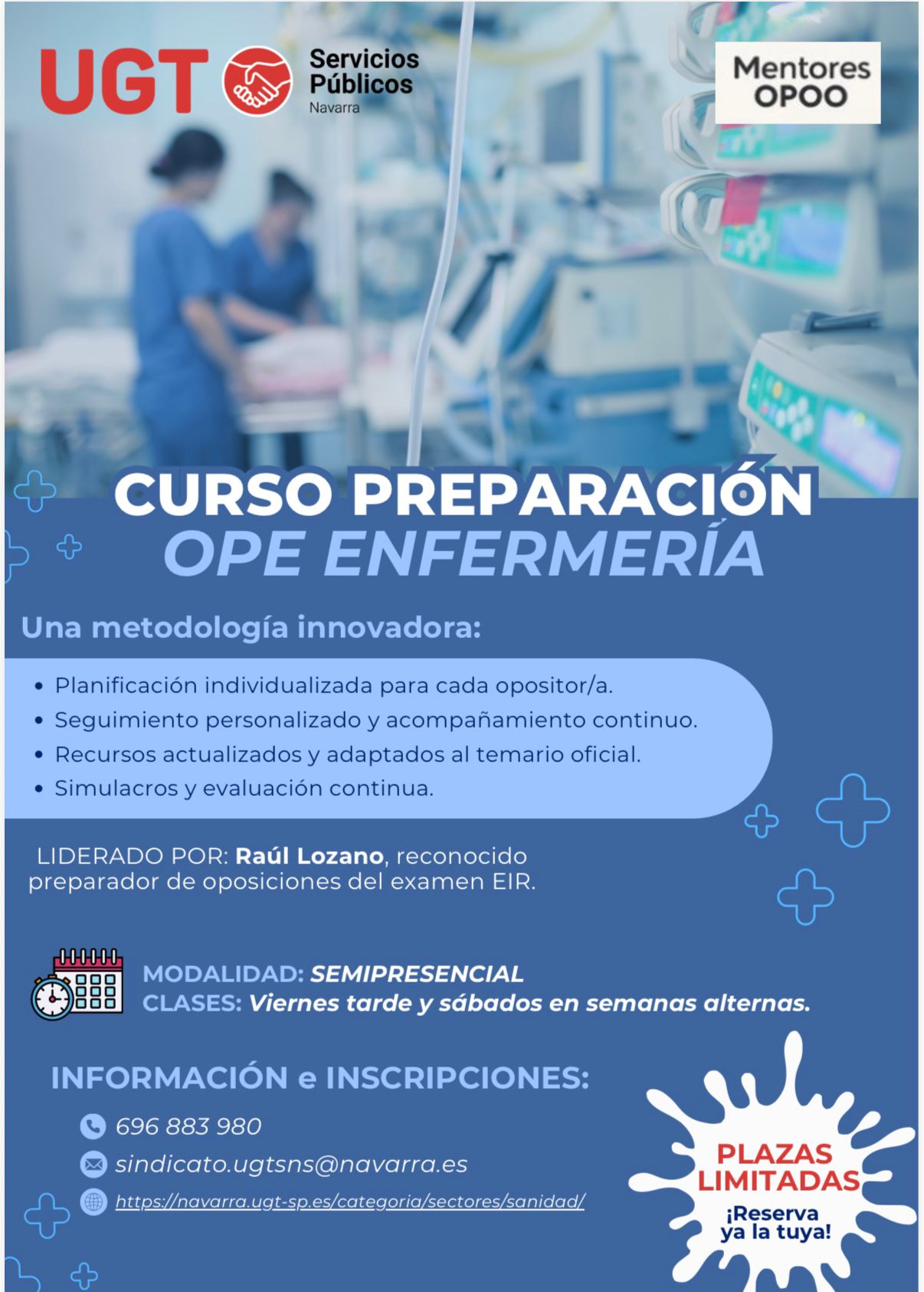 Curso de preparación de oposición de enfermería 2027.
